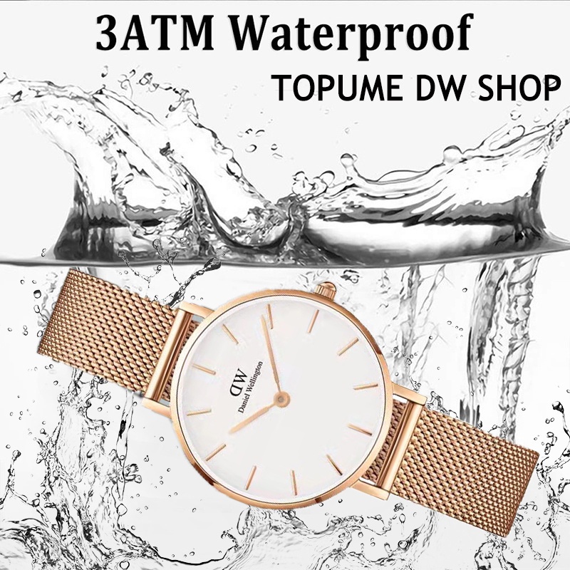 【Beli 1 Gratis 5】Jam Tangan Wanita Dw Anti Air Daniel Wellington Wanita Jam Dw Original Wanita With ✔Paket box + Paperbag + Manual✔ 30mm||Jam Tangan Wanita D.W Polos Balok Rantai Diameter 30mm