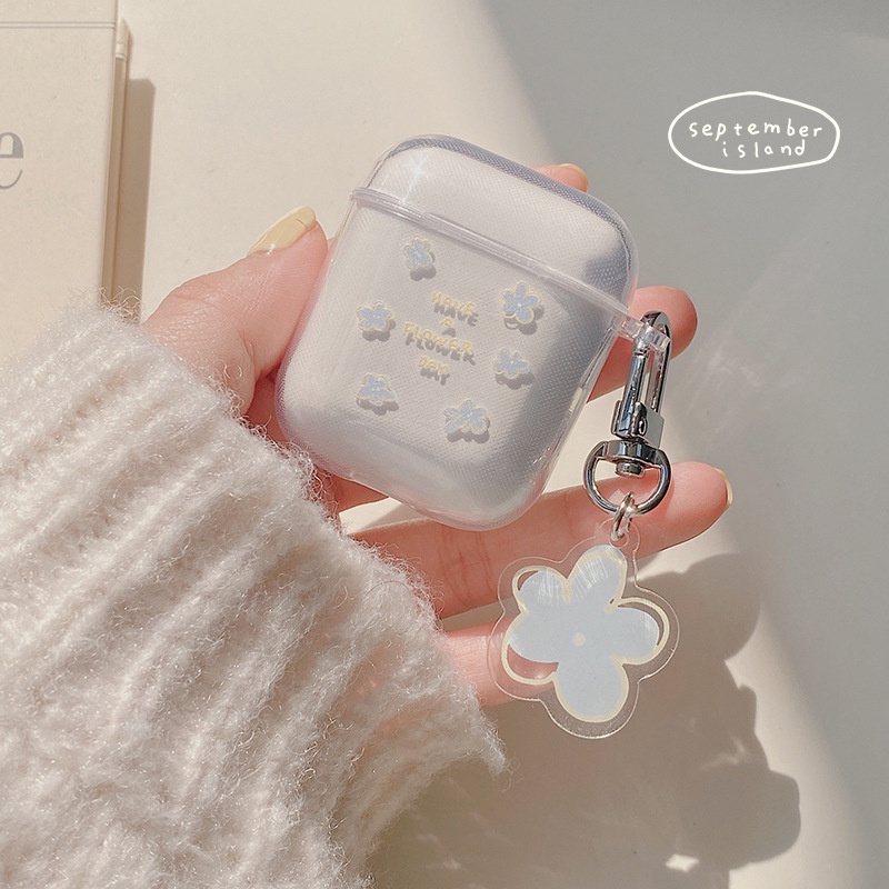 INPODS Miliki Hari Bunga Earphone Bluetooth Pelindung Transparan Case Lembut TPU TWS Cover Untuk Airpods1 2 3 PRO 2 PRO2 Airpods2 Inpods12 I12 Pelindung