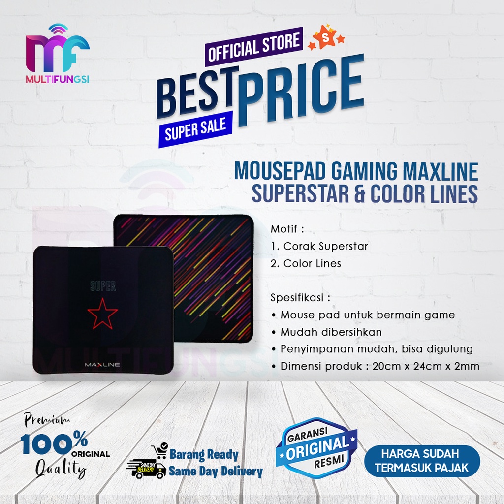 Mousepad Gaming Maxline - Mouse Pad Garansi Resmi