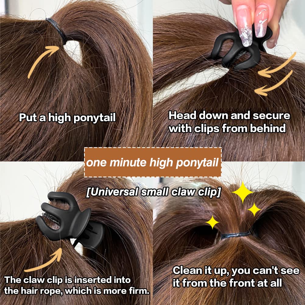 [Harga Grosir] Gaya Korea Warna Solid Ponytail Tinggi Ambil Klip Tetap Artefak Anti-Kendur Jepit Rambut Belakang Kepala Hiu Kecil Klip Fashion Elegan Aksesoris Rambut