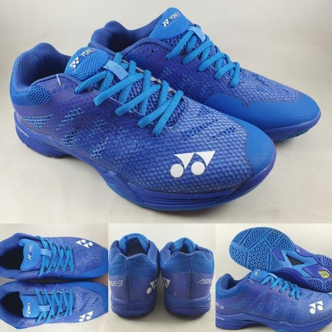 SEPATU BADMINTON YONEX POWER CUSHION AERUS 3 COURT BLUE BIRU