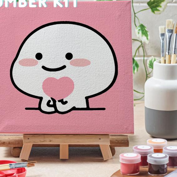 

Paint by number pentol versi 3 canvas 20x20 cm painting kit - pentol11, 15x15cm