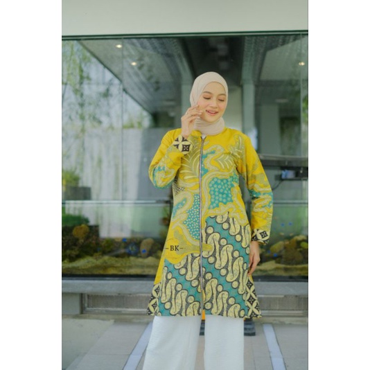 TUNIK BATIK WANITA JUMBO TERKINI | BATIK KANTORAN WANITA SIZE M, L, XL, XXL, XXXL/QUEENBUTIK