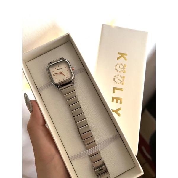 Ulzzang Jam Tangan Wanita Fashion Korea Square Belt kotak