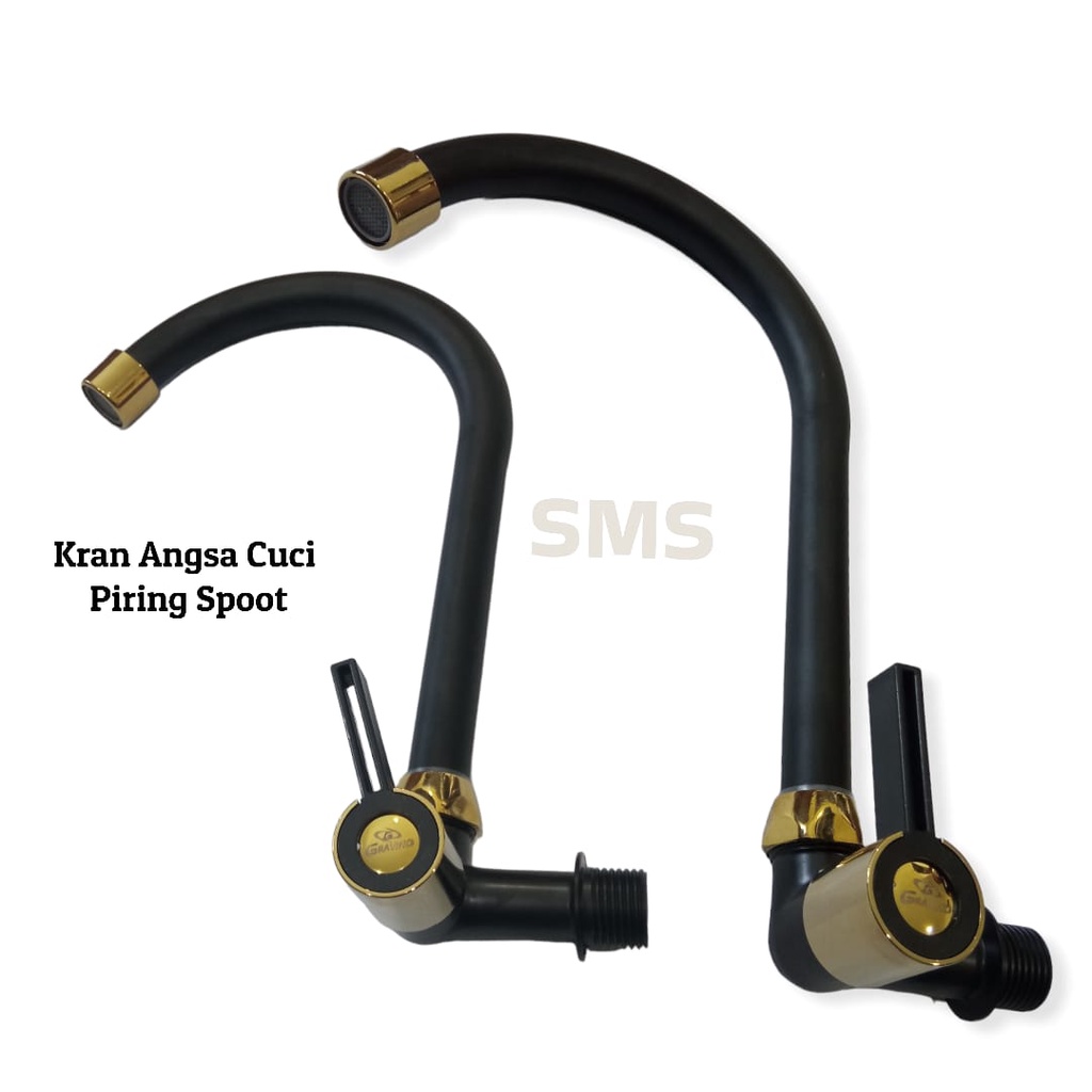 KRAN ANGSA EKONOMIS STAINLESS / ANTI KARAT CUCI PIRING MURAH MERIAH | Kran Ansa Spot Black Gold