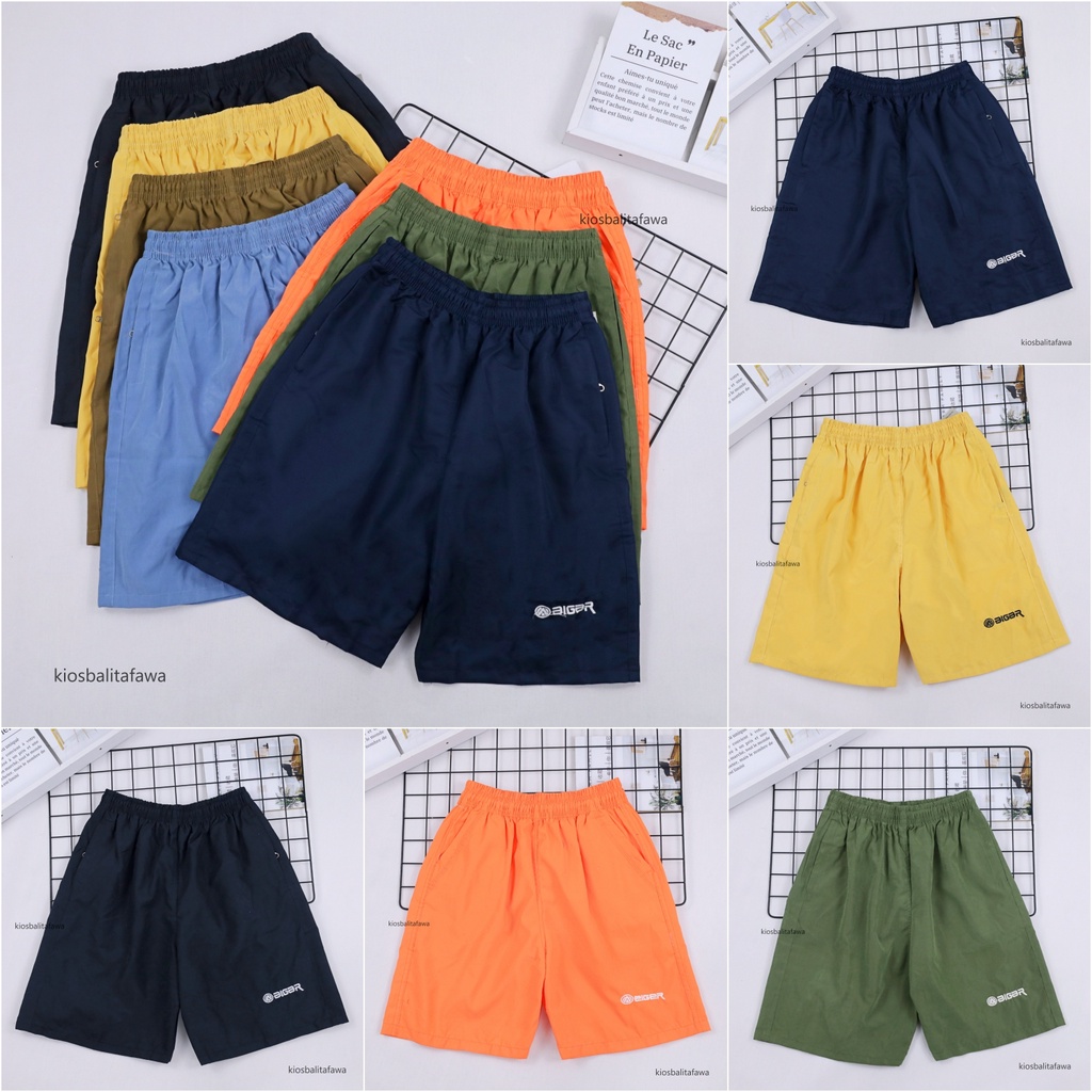 Celana Pendek Logo Kode E Fit to XL / Pants Pria Dewasa Olahraga Boxer Harian Kolor Laki Murah Sport