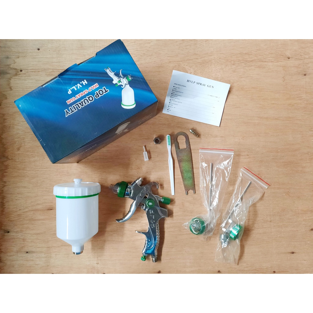 Spray Gun HVLP H2008 H-2008 Nozzle 1.4mm - 1.7mm - 2.0mm - Dapat 3 Nozzle