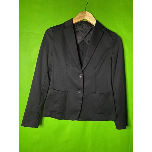 Preloved/Thrift Basic Blazer Hitam Uniq Korean Style