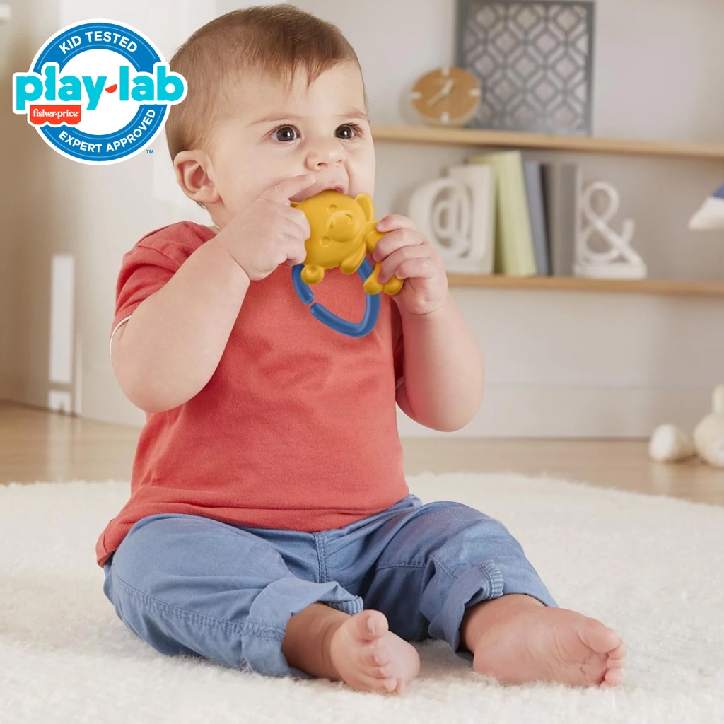 Fisher Price Yellow Monkey Teether - Mainan Gigitan Anak