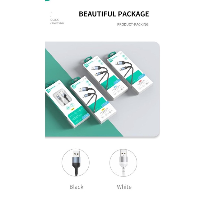 Data Kabel SIKENAI Data Cable CX-8 5A Micro USB Auto Disconnect - Putih