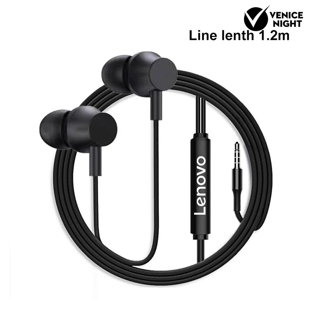 (VNEP) (Berkabel) Headphone QF320 Peredam Kebisingan Mainkan Game Ponsel Nyaman Sport Earphone Aksesoris Telepon untuk Lenovo