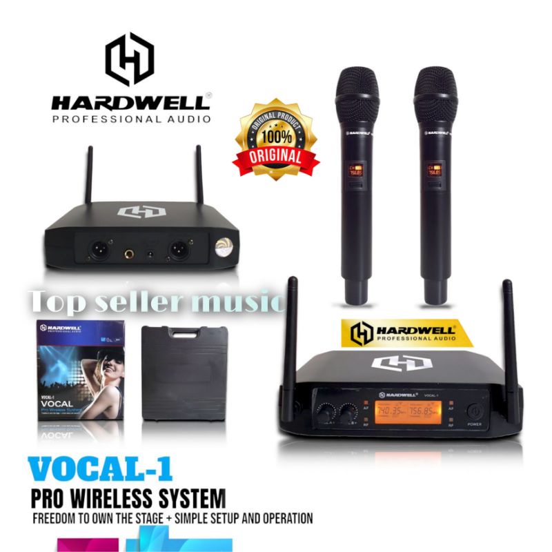MIC WIRELESS HARDWELL VOKAL 1 HANDHELD ORIGINAL RESMI VOKAL1