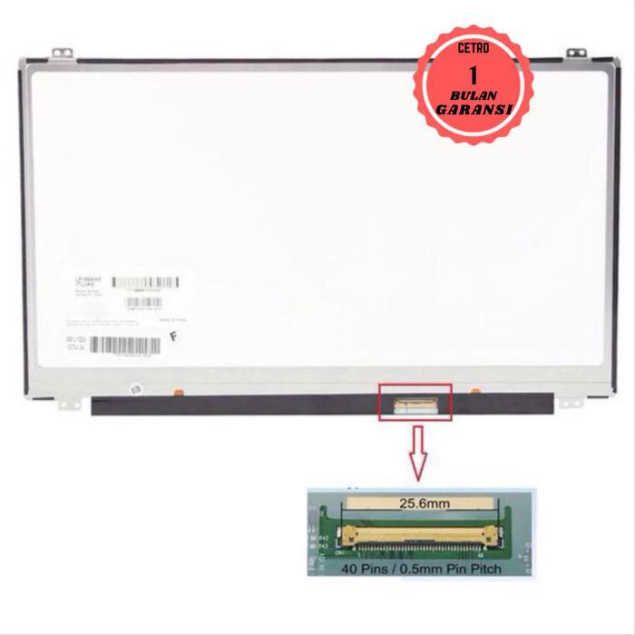 LED LCD LAPTOP ACER DELL ASUS HP TOSHIBA (15.6 SLIM  40PIN) HD -HRCB