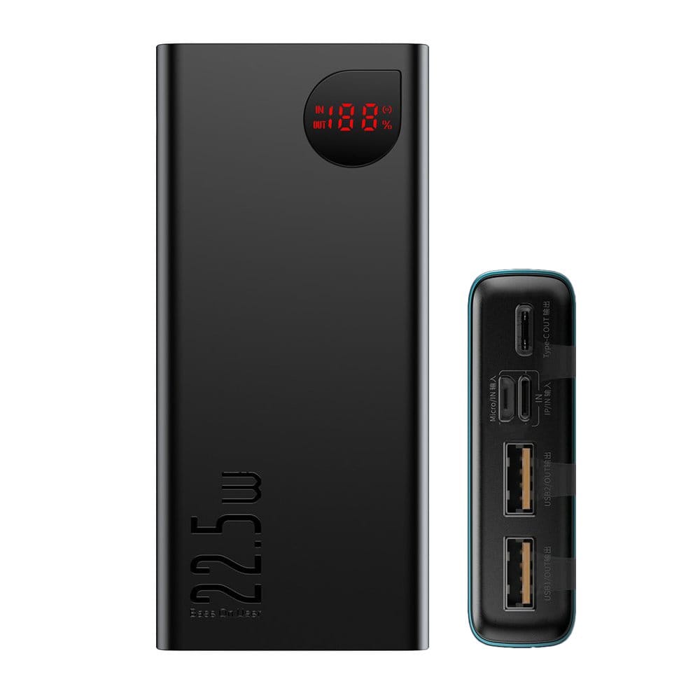 Baseus Adaman Metal Digital Display Quick Charge 22.5W Fast Charge 30W Powerbank 20000mAh Garansi Resmi