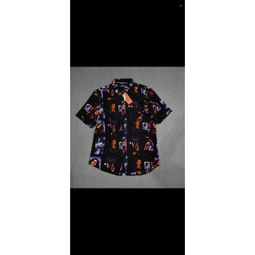 Kemeja Motif Lengan Pendek Rayon Twill Premium