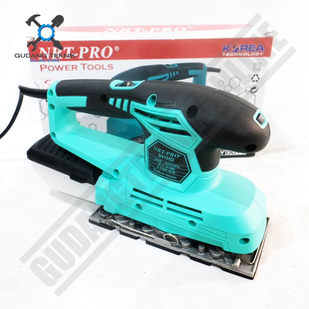 Mesin Amplas Sander NRT PRO X MAILTANK 941HD SH127 / Mesin Palm Sander Elektrik 941 127 - Finishing Sander Square Orbital SH-127