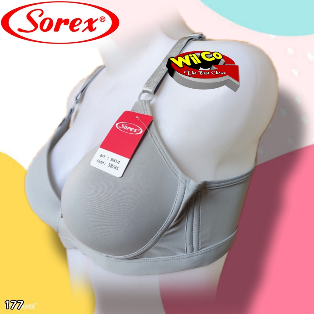 K177 - BRA/BH WANITA SOREX BUSA TANPA KAWAT CUB SEDANG SIZE 36 - 42