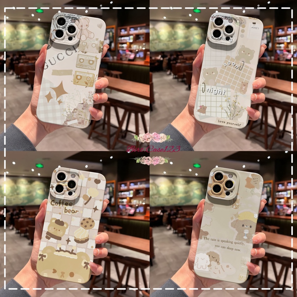 CUSTOM CASE SOFTCASE SILIKON PROCAMERA BROWN CUSTOM OPPO REALME VIVO XIAOMI SAMSUNG INFINIX IPHONE FOR ALL TYPE BC6821