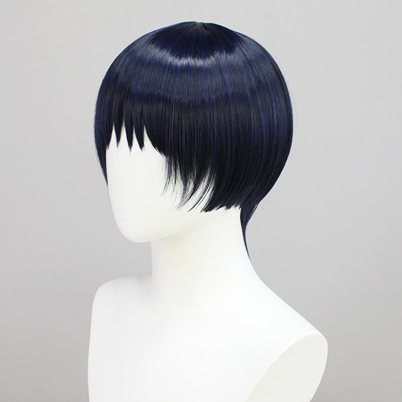 【Wetrose】Genshin Impact Cos Wanderer, Scaramouche Balladeer Kunikuzushi Wig Kostum Cosplay Pendek