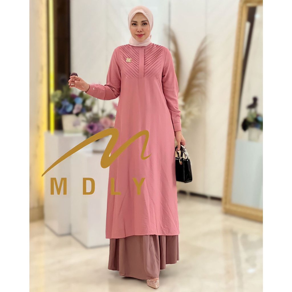 Fashion Midi Dress Wanita Terbaru Ishwa Midi Dress By Mdly Gold