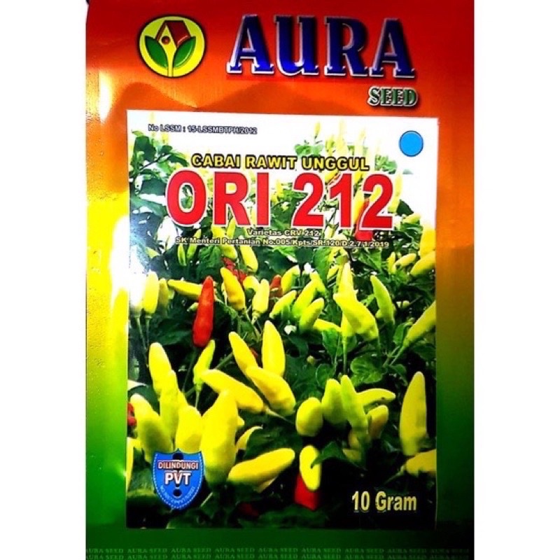 Jual Benih Cabe Ori 212 10gram Aura Seed Bibit Cabe Rawit