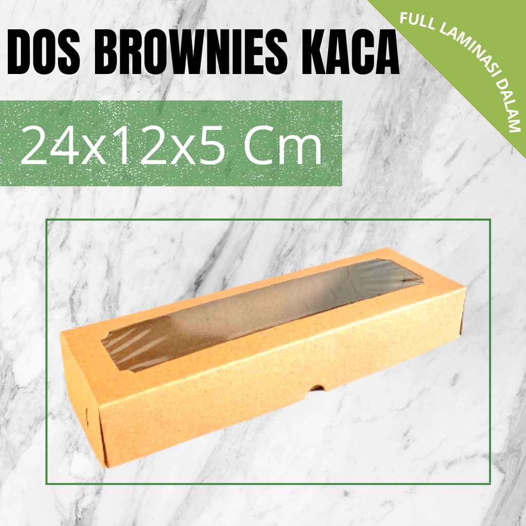 

Dus brownies kaca isi10/dos kue / dus bolu roll / paper laminasi / dos bolu / dos bronis