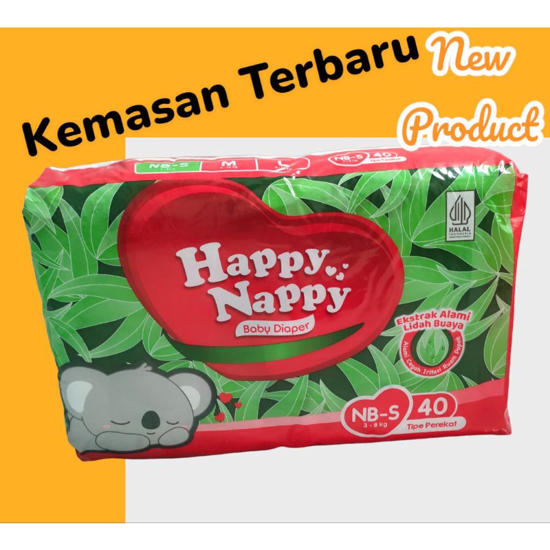 HAPPY NAPPY NB-S | BABY DIAPERS / PAMPERS New Born kemasan baru