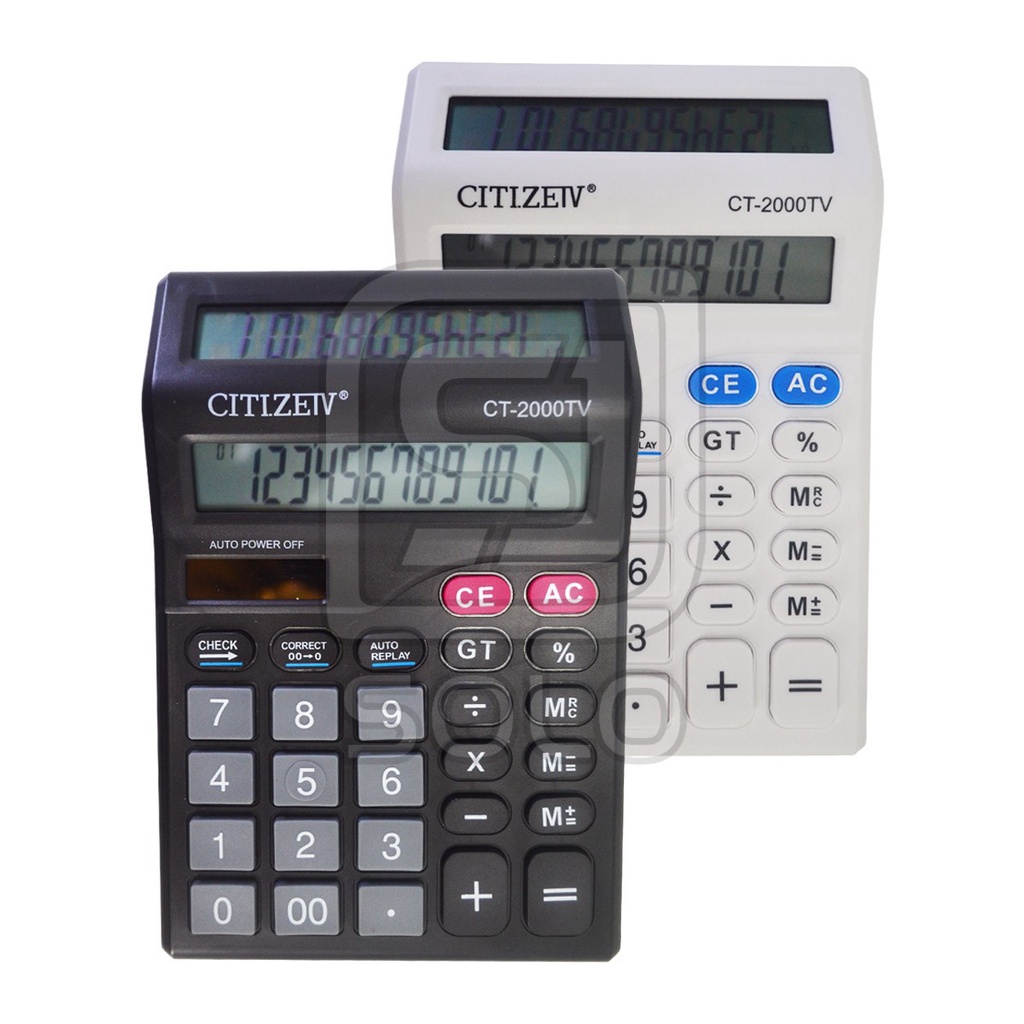 

Kalkulator 12 Digit Calculator Citizeiv Check & Correct CT 2000 TV
