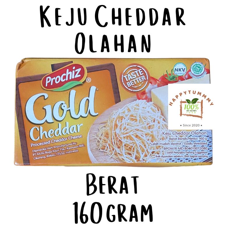 

HPT - Prochiz GOLD Cheddar 160gr Keju Parut/ Cheddar Chesse Murah Meriah