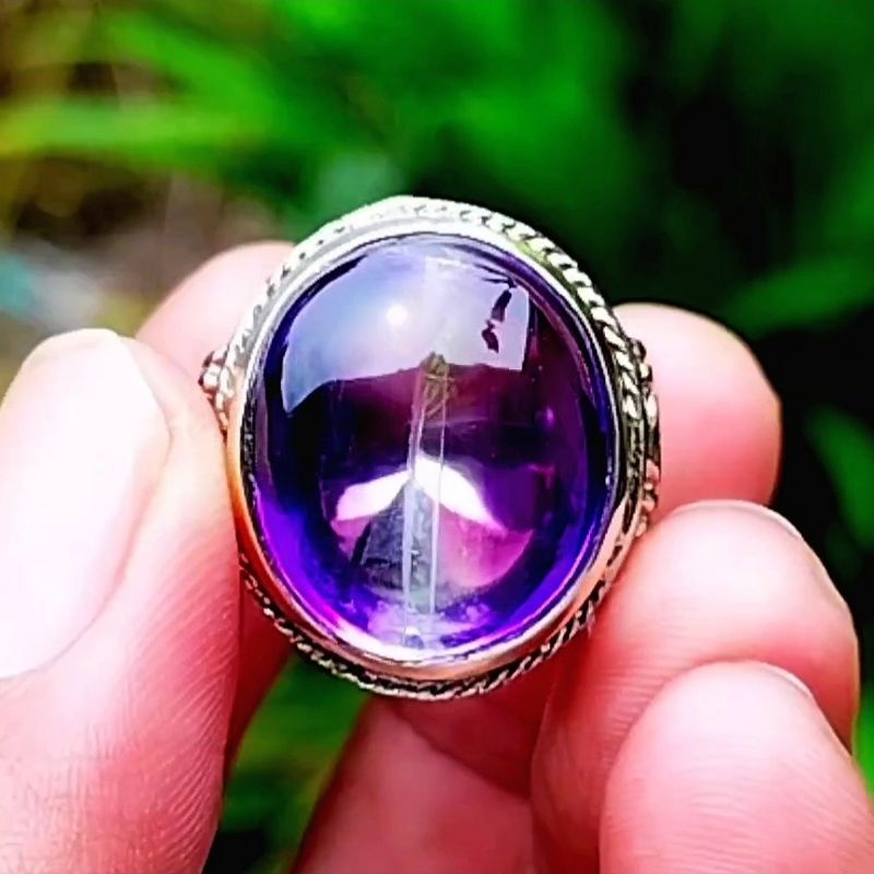 Batu akik kecubung ungu kendit bukan pancawarna phirus kalimaya ati ayam nogosui