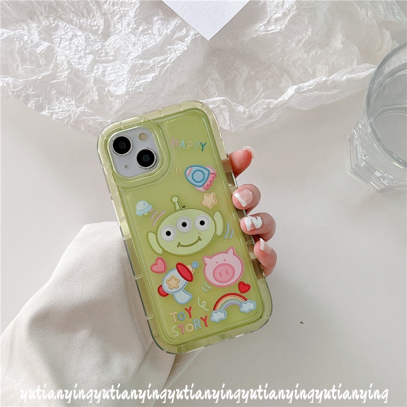 Soft Case TPU Transparan Motif Kartun Toy Story Alien Buzz Lightyear Untuk iPhone 11 7 8 6 6S Plus 14 13 12 Pro MAX XR 7plus X XS MAX