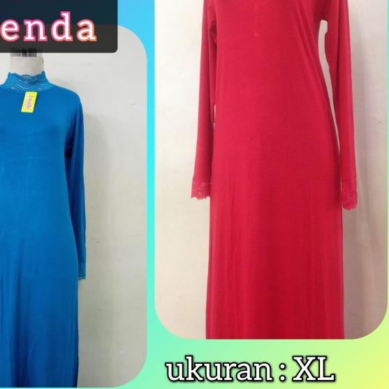 Manset Gamis Renda | Baju Gamis Renda | Dalaman Gamis - abu tua, XL