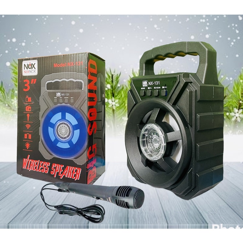 speaker bluetooth +mic karaoke N-131 portabel speaker termurah