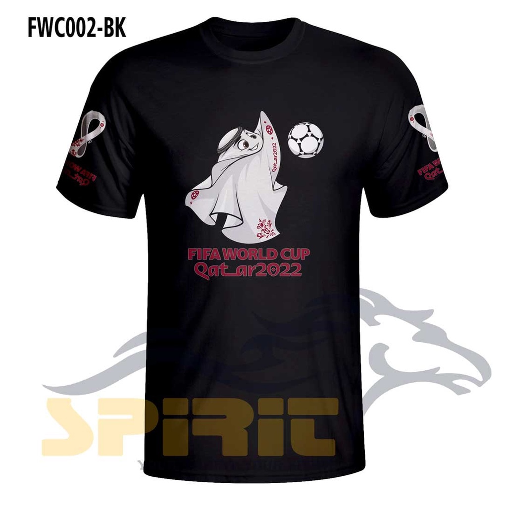 Kaos Maskot Piala Dunia 2022 -Baju kaos Gambar Maskot Piala Dunia Qatar 2022 Terbaru All Size