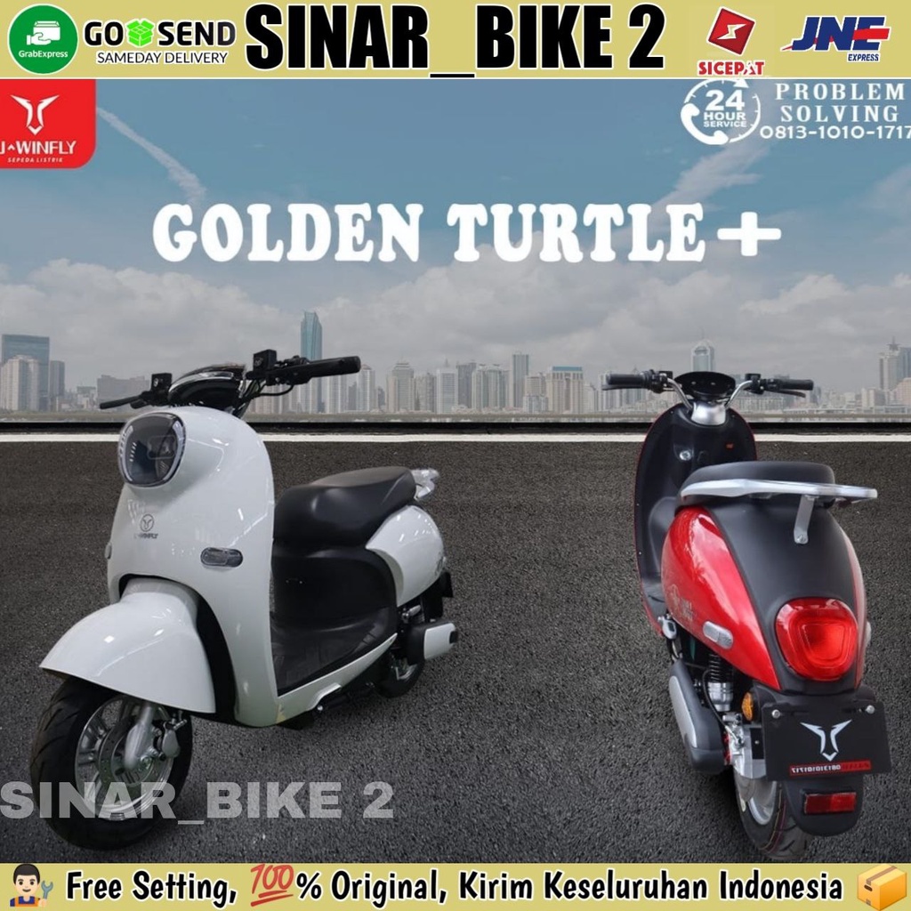 Sepeda Motor Listrik UWINFLY GOLDEN TURTLE 1000 Watt Electric Bike