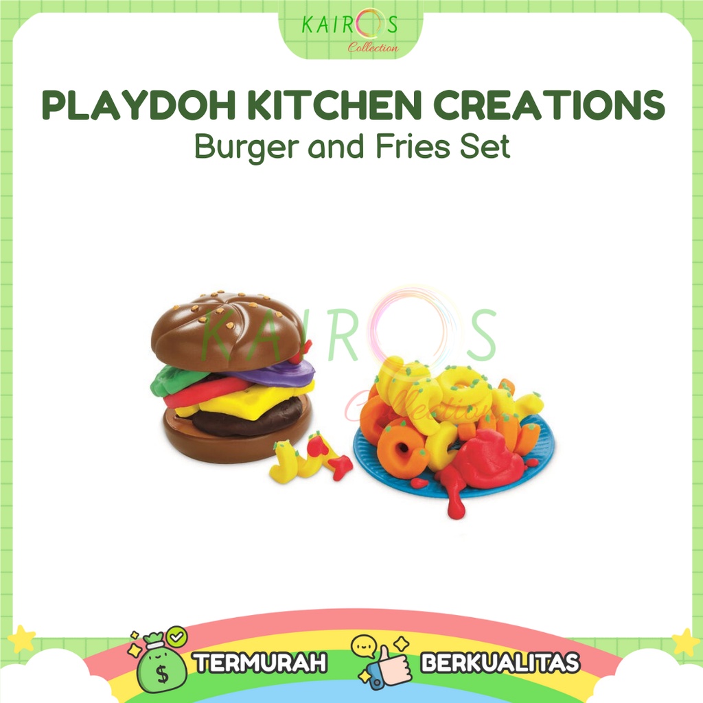 PlayDoh Kitchen Creations Burger and Fries Set