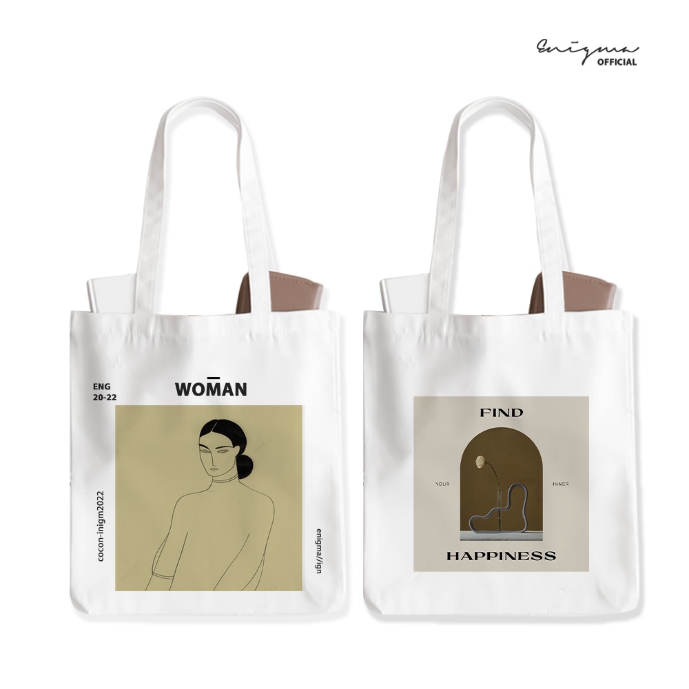 TOTEBAG KANVAS ORIGINAL ENIGMA TOTE BAG AESTHETIC WALLS TOTE BAG WANITA TAS JINING TAS WANITA