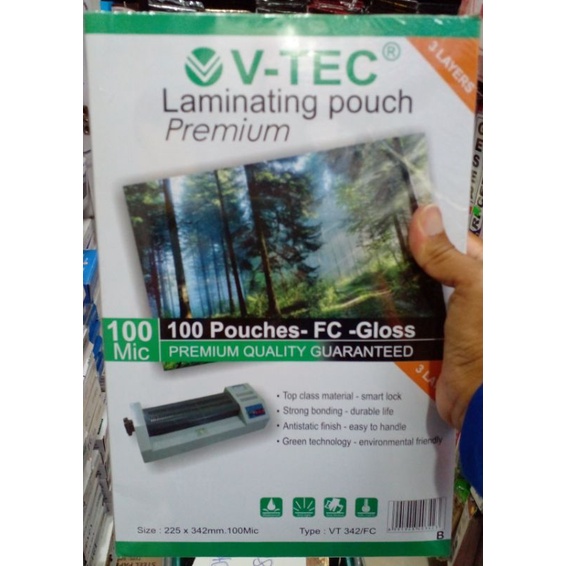 

Plastik Laminating V-TEC ukuran F4 / Folio