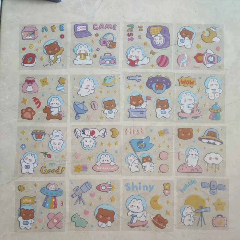 

stiker space Craft diary jurnal dekorasi