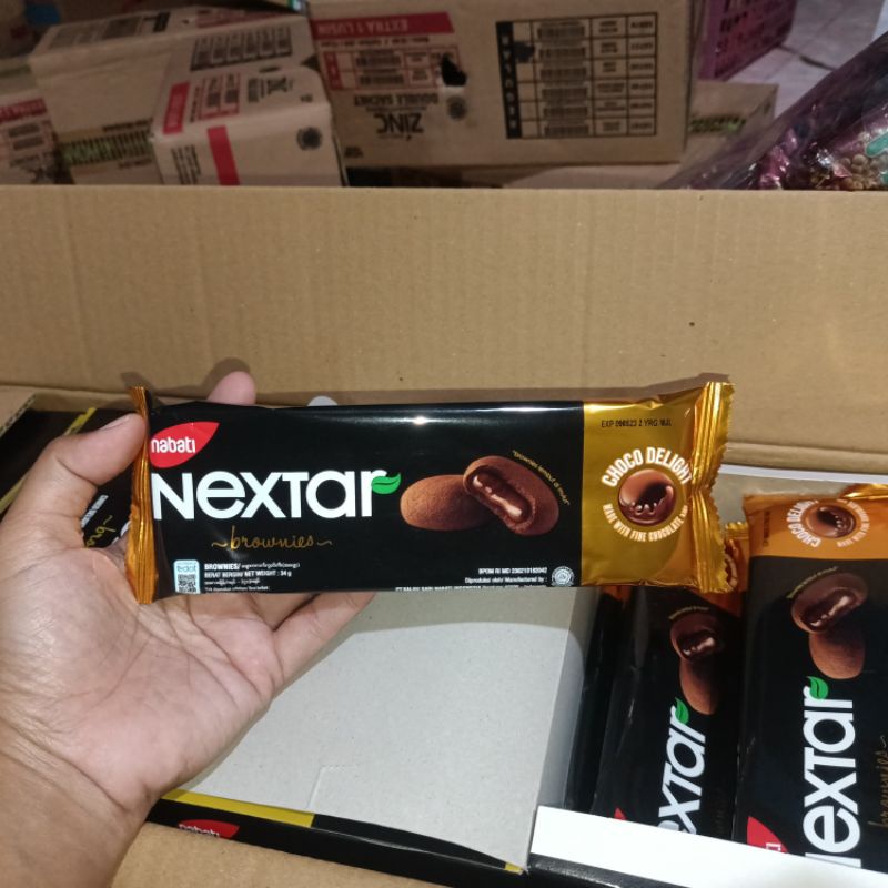 Biskuit Nextar Nabati Brownies Cokelat 1box isi 10pcs