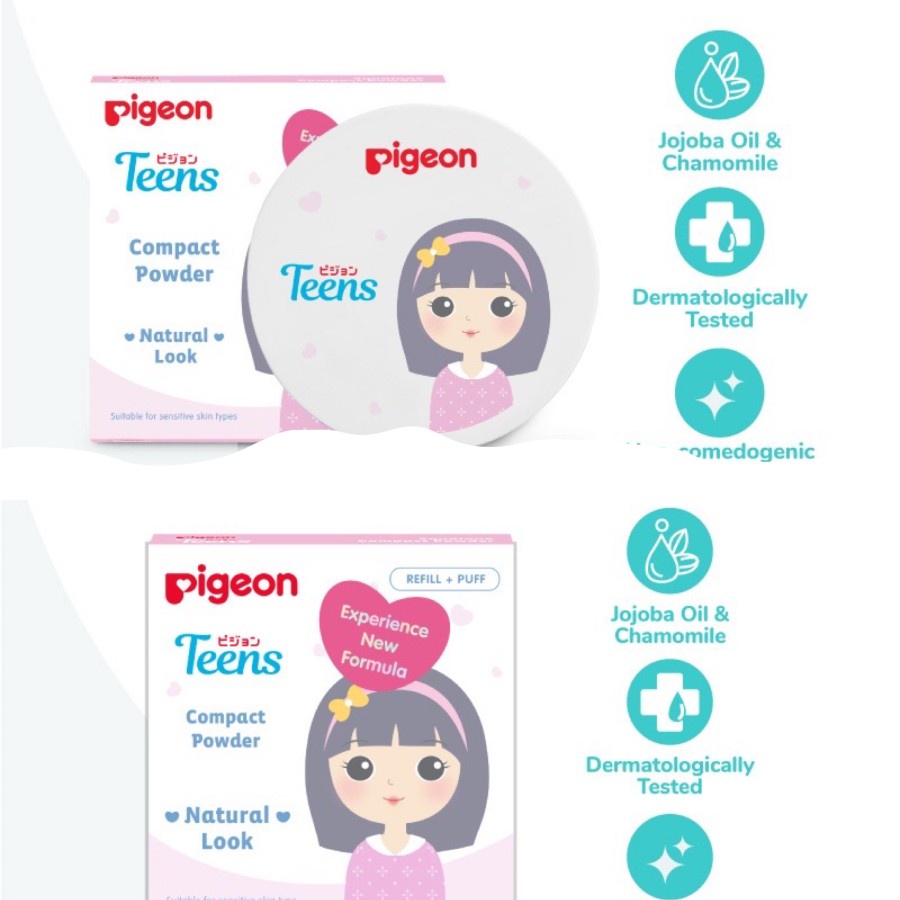 Pigeon Teens Compact Powder Natural Look 14g
