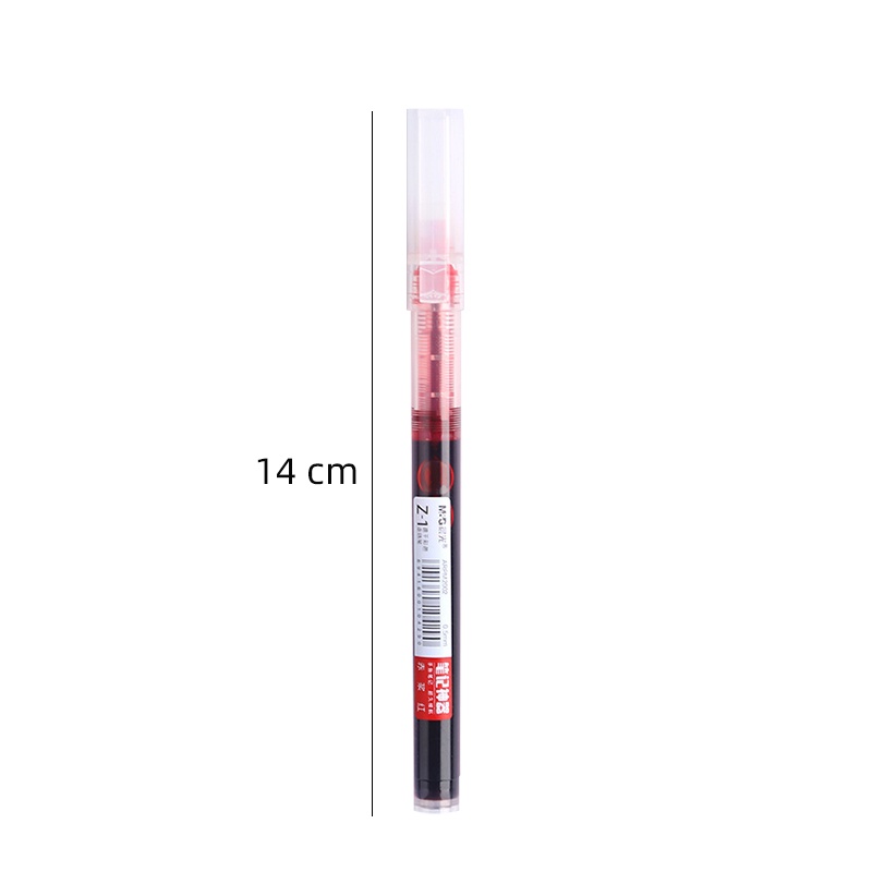 Pena Gel Tinta Merah Matte / Transparan Ukuran 0.5mm