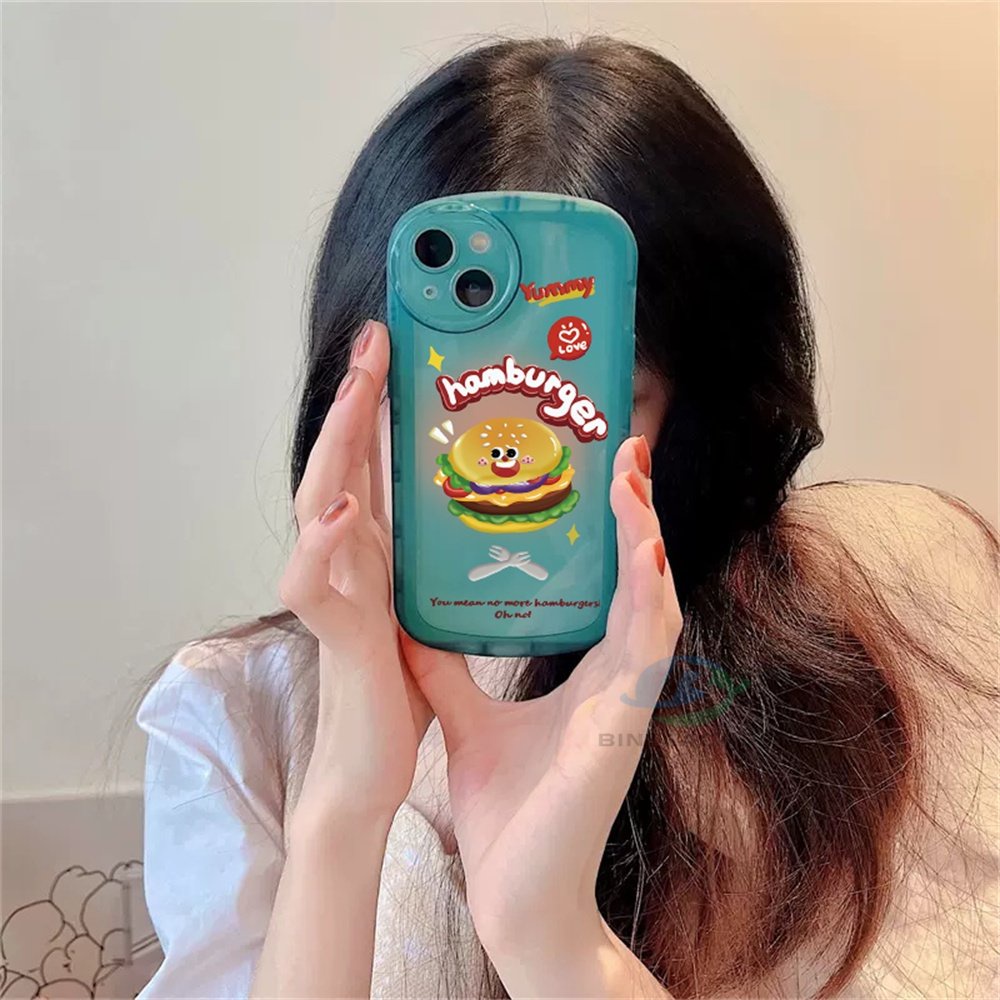 Casing TPU OPPO A77S A57 2022 A15 A16 A16K A54 A53 A12 A5S A7 A3S A31 A52 A83 A92 A37 F9 A1K F1s Motif Yummy Hamburger