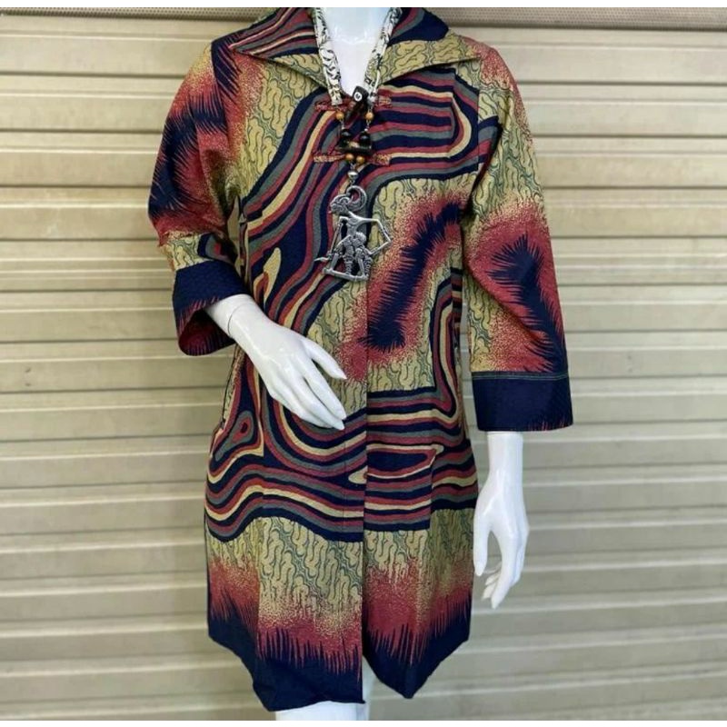 TUNIK BATIK WANITA BAHAN DOBBY PREMIUM THAMRINCITY
