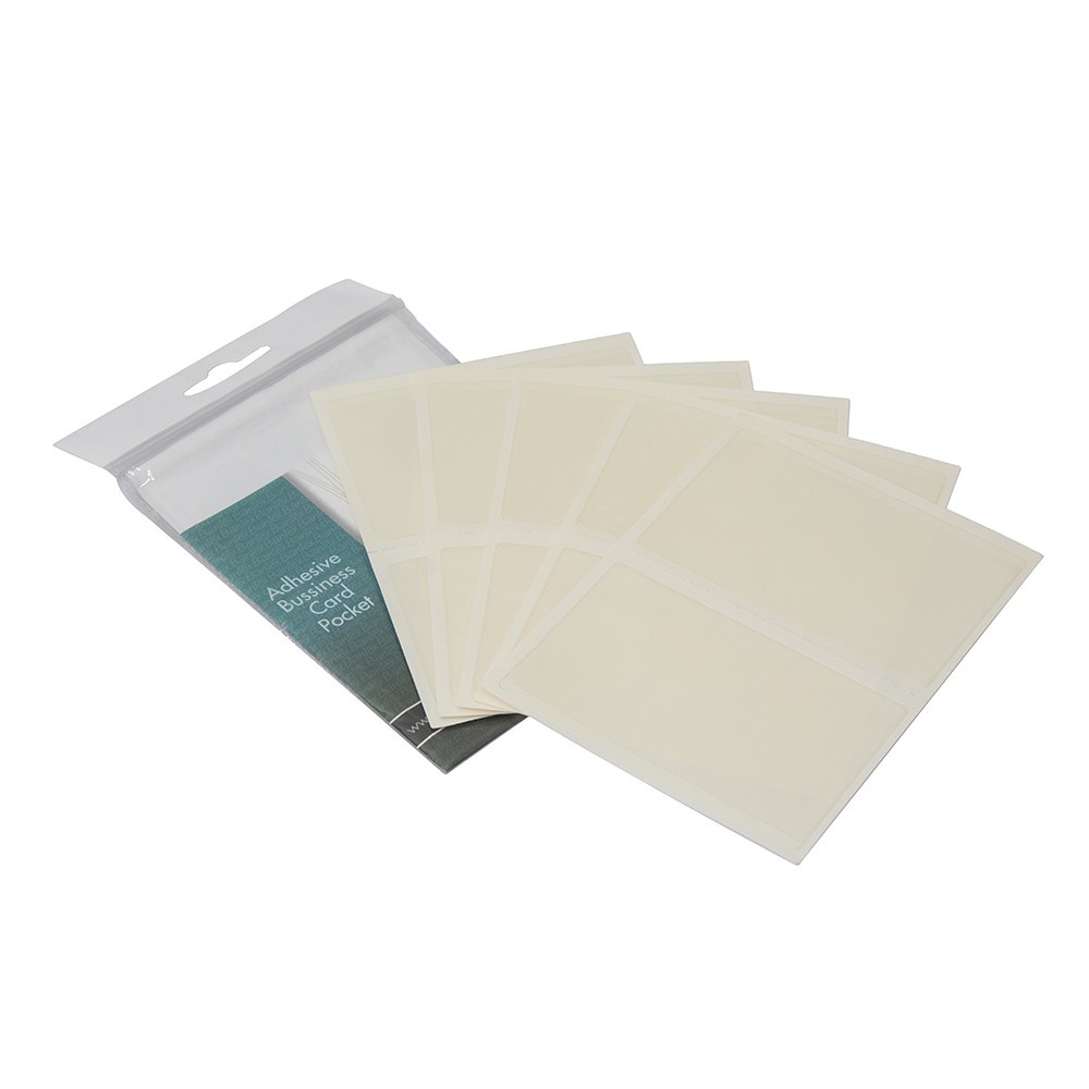 

Bantex Adhesive Business Card Pocket Kantong Tempat Kartu Nama 10pcs