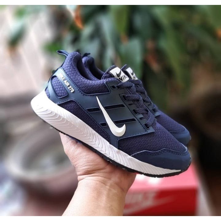 SEPATU ANAK SEKOLAH NIKEE AIRMAX 270 NAVY NEW