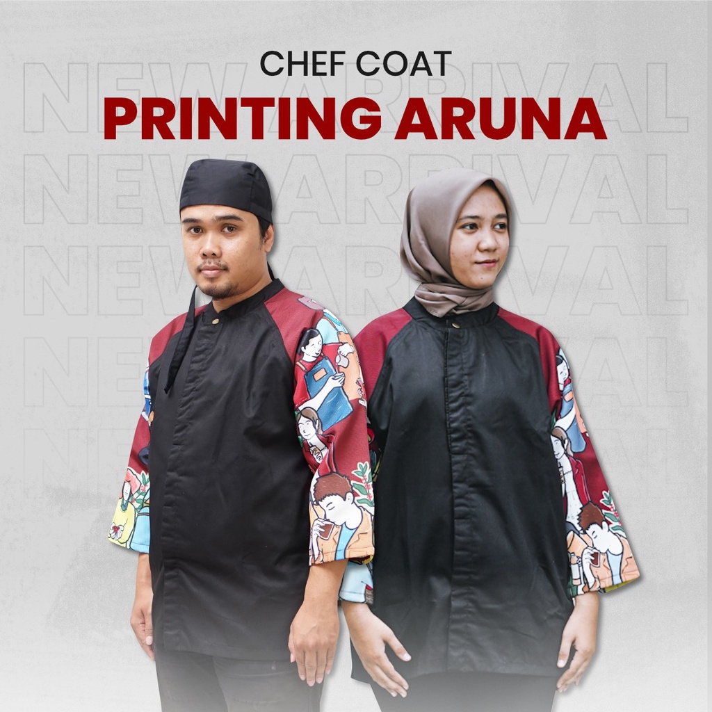 Baju Koki Polos | Baju Koki Lengan Panjang | Baju Koki Hitam | Baju Koki Bahan Canvas || Baju Koki P