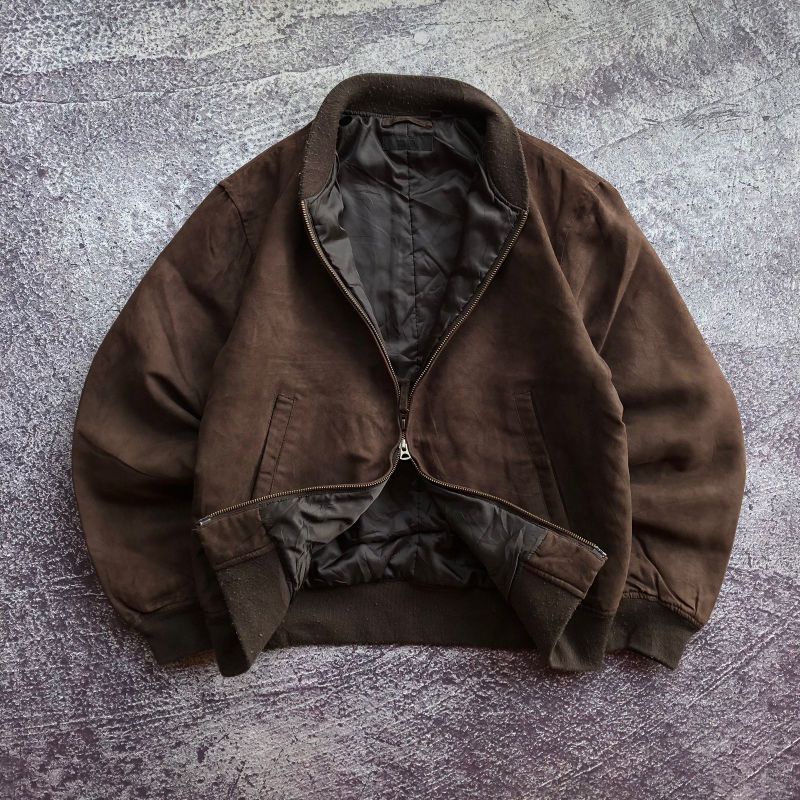 Uniqlo Vintage Bomber Suede Jaket