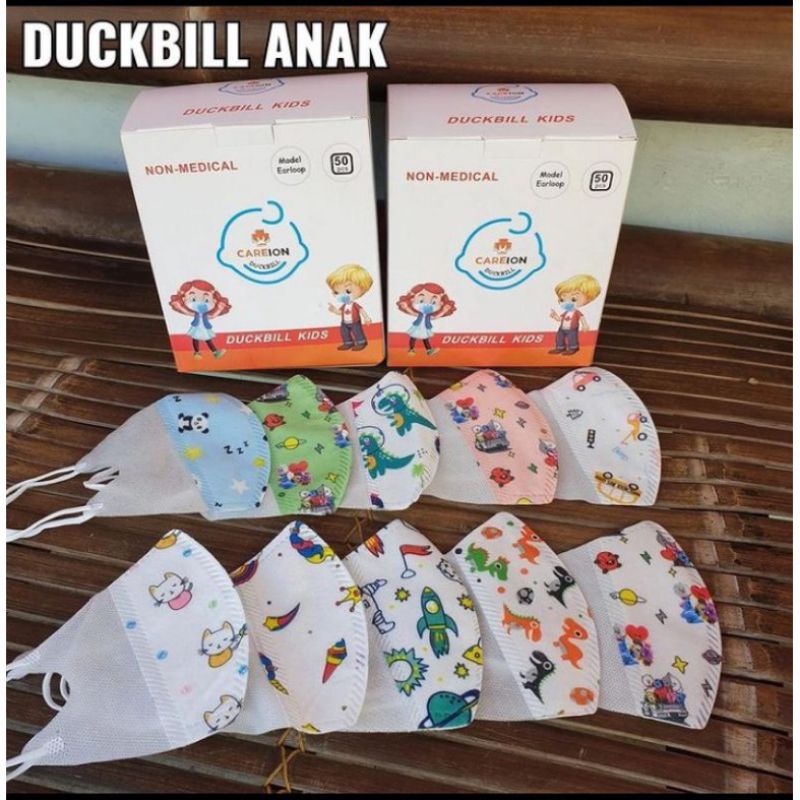 masker duckbill karakter anak 50pcs/masker duckbill anak/masker duckbill anak 50 pcs