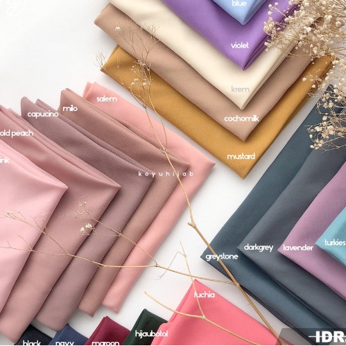 Koyu Hijab Instan Fine Potton Senja Pendek